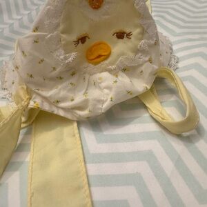 Vintage Yellow Duck Bonnet for Kids